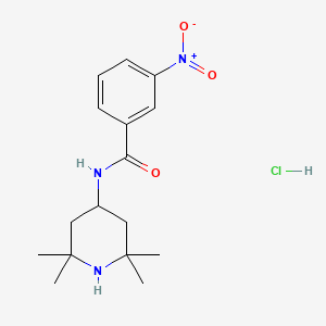 3-nitro-N-(2,2,6,6-tetramethyl-4-piperidinyl)benzamide hydrochloride