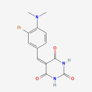 molecular formula C13H12BrN3O3 B5137954 5-[3-bromo-4-(dimethylamino)benzylidene]-2,4,6(1H,3H,5H)-pyrimidinetrione 