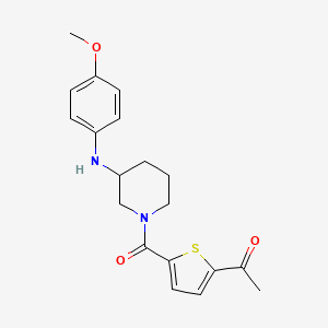 molecular formula C19H22N2O3S B5137978 1-[5-({3-[(4-methoxyphenyl)amino]-1-piperidinyl}carbonyl)-2-thienyl]ethanone 