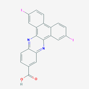 molecular formula C21H10I2N2O2 B5137986 2,7-diiododibenzo[a,c]phenazine-11-carboxylic acid 