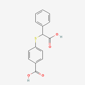 molecular formula C15H12O4S B5137999 4-{[carboxy(phenyl)methyl]thio}benzoic acid 