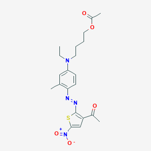 B051380 4-[{4-[(E)-(3-Acetyl-5-nitrothiophen-2-yl)diazenyl]-3-methylphenyl}(ethyl)amino]butyl acetate CAS No. 122063-39-2