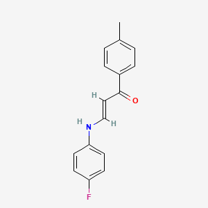 molecular formula C16H14FNO B5138003 3-[(4-fluorophenyl)amino]-1-(4-methylphenyl)-2-propen-1-one 