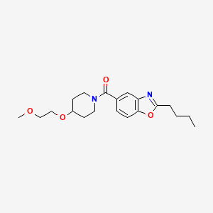 molecular formula C20H28N2O4 B5138035 2-butyl-5-{[4-(2-methoxyethoxy)-1-piperidinyl]carbonyl}-1,3-benzoxazole 