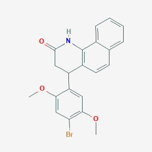 molecular formula C21H18BrNO3 B5138050 4-(4-bromo-2,5-dimethoxyphenyl)-3,4-dihydrobenzo[h]quinolin-2(1H)-one 