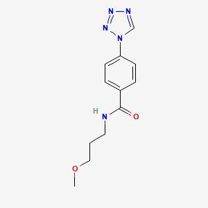 molecular formula C12H15N5O2 B5138061 N-(3-methoxypropyl)-4-(1H-tetrazol-1-yl)benzamide 