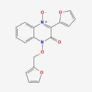molecular formula C17H12N2O5 B5138096 3-(2-furyl)-1-(2-furylmethoxy)-2(1H)-quinoxalinone 4-oxide 