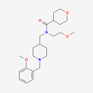 molecular formula C23H36N2O4 B5138104 N-{[1-(2-methoxybenzyl)-4-piperidinyl]methyl}-N-(2-methoxyethyl)tetrahydro-2H-pyran-4-carboxamide 