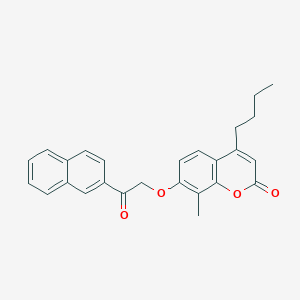 molecular formula C26H24O4 B5138111 4-butyl-8-methyl-7-[2-(2-naphthyl)-2-oxoethoxy]-2H-chromen-2-one 