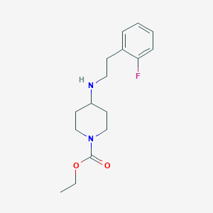 molecular formula C16H23FN2O2 B5138128 ethyl 4-{[2-(2-fluorophenyl)ethyl]amino}-1-piperidinecarboxylate 