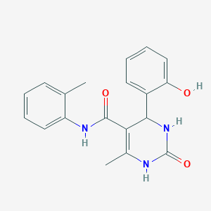 4-(2-hydroxyphenyl)-6-methyl-N-(2-methylphenyl)-2-oxo-1,2,3,4-tetrahydro-5-pyrimidinecarboxamide
