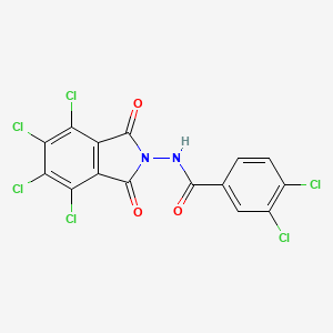 molecular formula C15H4Cl6N2O3 B5138169 3,4-dichloro-N-(4,5,6,7-tetrachloro-1,3-dioxo-1,3-dihydro-2H-isoindol-2-yl)benzamide 