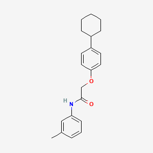 molecular formula C21H25NO2 B5138182 2-(4-cyclohexylphenoxy)-N-(3-methylphenyl)acetamide 