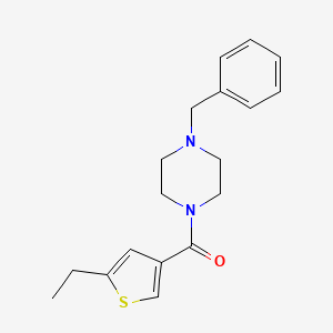 molecular formula C18H22N2OS B5138198 1-benzyl-4-[(5-ethyl-3-thienyl)carbonyl]piperazine 