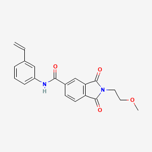 molecular formula C20H18N2O4 B5138199 2-(2-methoxyethyl)-1,3-dioxo-N-(3-vinylphenyl)-5-isoindolinecarboxamide 