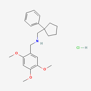 molecular formula C22H30ClNO3 B5138210 [(1-phenylcyclopentyl)methyl](2,4,5-trimethoxybenzyl)amine hydrochloride 