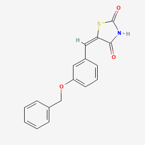 molecular formula C17H13NO3S B5138220 5-[3-(benzyloxy)benzylidene]-1,3-thiazolidine-2,4-dione 