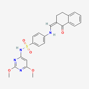molecular formula C23H22N4O5S B5138224 N-(2,6-dimethoxy-4-pyrimidinyl)-4-{[(1-oxo-3,4-dihydro-2(1H)-naphthalenylidene)methyl]amino}benzenesulfonamide 