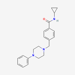 molecular formula C21H25N3O B5138231 N-cyclopropyl-4-[(4-phenyl-1-piperazinyl)methyl]benzamide 
