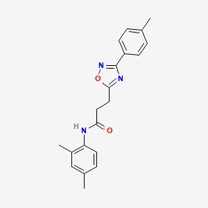 molecular formula C20H21N3O2 B5138235 N-(2,4-dimethylphenyl)-3-[3-(4-methylphenyl)-1,2,4-oxadiazol-5-yl]propanamide 