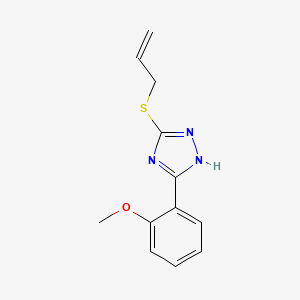 molecular formula C12H13N3OS B5138270 3-(allylthio)-5-(2-methoxyphenyl)-4H-1,2,4-triazole 