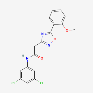 molecular formula C17H13Cl2N3O3 B5138287 N-(3,5-dichlorophenyl)-2-[5-(2-methoxyphenyl)-1,2,4-oxadiazol-3-yl]acetamide 