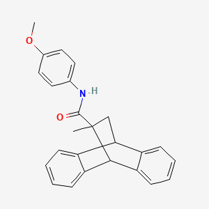 molecular formula C25H23NO2 B5138291 N-(4-methoxyphenyl)-15-methyltetracyclo[6.6.2.0~2,7~.0~9,14~]hexadeca-2,4,6,9,11,13-hexaene-15-carboxamide 