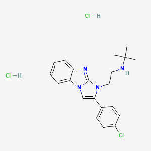 molecular formula C21H25Cl3N4 B5138297 N-{2-[2-(4-chlorophenyl)-1H-imidazo[1,2-a]benzimidazol-1-yl]ethyl}-2-methyl-2-propanamine dihydrochloride 