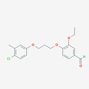 molecular formula C19H21ClO4 B5138311 4-[3-(4-chloro-3-methylphenoxy)propoxy]-3-ethoxybenzaldehyde 