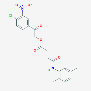 molecular formula C20H19ClN2O6 B5138364 2-(4-chloro-3-nitrophenyl)-2-oxoethyl 4-[(2,5-dimethylphenyl)amino]-4-oxobutanoate 