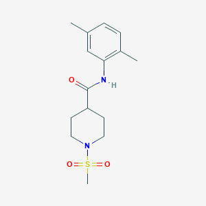 molecular formula C15H22N2O3S B5138400 N-(2,5-dimethylphenyl)-1-(methylsulfonyl)-4-piperidinecarboxamide 