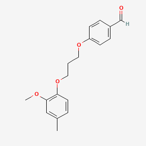 molecular formula C18H20O4 B5138411 4-[3-(2-methoxy-4-methylphenoxy)propoxy]benzaldehyde 