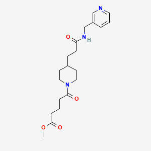 molecular formula C20H29N3O4 B5138414 methyl 5-oxo-5-(4-{3-oxo-3-[(3-pyridinylmethyl)amino]propyl}-1-piperidinyl)pentanoate 