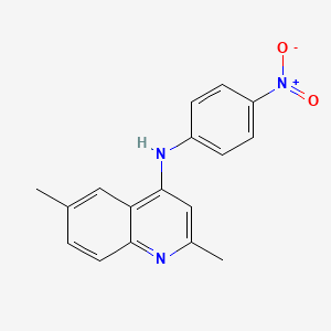 molecular formula C17H15N3O2 B5138438 2,6-dimethyl-N-(4-nitrophenyl)-4-quinolinamine 