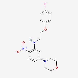 N-[2-(4-fluorophenoxy)ethyl]-5-(4-morpholinyl)-2-nitroaniline