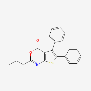 molecular formula C21H17NO2S B5138472 5,6-diphenyl-2-propyl-4H-thieno[2,3-d][1,3]oxazin-4-one 