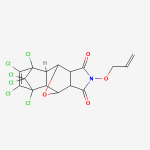molecular formula C16H11Cl6NO4 B5138488 11-(allyloxy)-3,4,5,6,15,15-hexachloro-14-oxa-11-azapentacyclo[6.5.1.1~3,6~.0~2,7~.0~9,13~]pentadec-4-ene-10,12-dione 