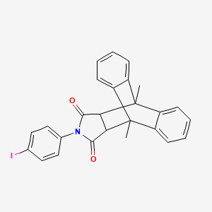 17-(4-iodophenyl)-1,8-dimethyl-17-azapentacyclo[6.6.5.0~2,7~.0~9,14~.0~15,19~]nonadeca-2,4,6,9,11,13-hexaene-16,18-dione