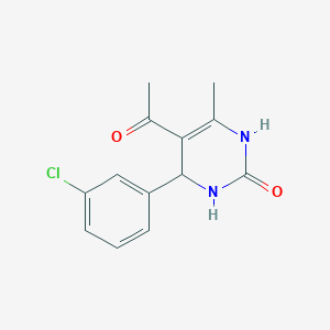 molecular formula C13H13ClN2O2 B5138500 5-acetyl-4-(3-chlorophenyl)-6-methyl-3,4-dihydro-2(1H)-pyrimidinone 