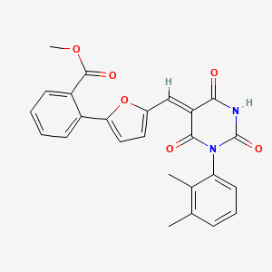 molecular formula C25H20N2O6 B5138554 methyl 2-(5-{[1-(2,3-dimethylphenyl)-2,4,6-trioxotetrahydro-5(2H)-pyrimidinylidene]methyl}-2-furyl)benzoate 