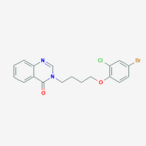molecular formula C18H16BrClN2O2 B5138602 3-[4-(4-bromo-2-chlorophenoxy)butyl]-4(3H)-quinazolinone 
