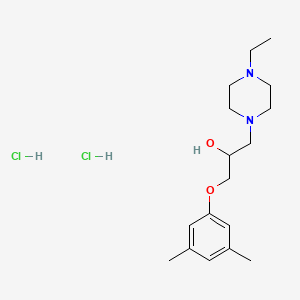 molecular formula C17H30Cl2N2O2 B5138612 1-(3,5-dimethylphenoxy)-3-(4-ethyl-1-piperazinyl)-2-propanol dihydrochloride 