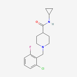 molecular formula C16H20ClFN2O B5138621 1-(2-chloro-6-fluorobenzyl)-N-cyclopropyl-4-piperidinecarboxamide 