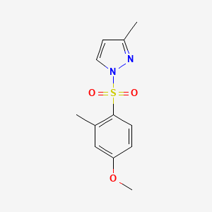 molecular formula C12H14N2O3S B5138622 1-[(4-methoxy-2-methylphenyl)sulfonyl]-3-methyl-1H-pyrazole CAS No. 1015846-19-1