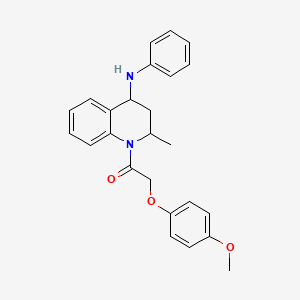 molecular formula C25H26N2O3 B5138637 1-[(4-methoxyphenoxy)acetyl]-2-methyl-N-phenyl-1,2,3,4-tetrahydro-4-quinolinamine 