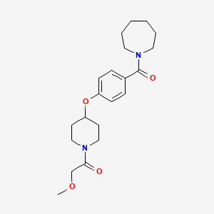 molecular formula C21H30N2O4 B5138645 1-(4-{[1-(methoxyacetyl)-4-piperidinyl]oxy}benzoyl)azepane 