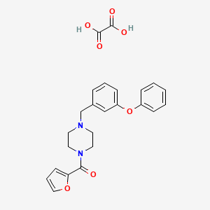 molecular formula C24H24N2O7 B5138669 1-(2-furoyl)-4-(3-phenoxybenzyl)piperazine oxalate 