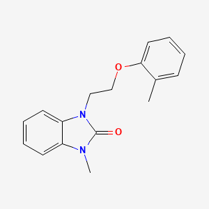 molecular formula C17H18N2O2 B5138721 1-methyl-3-[2-(2-methylphenoxy)ethyl]-1,3-dihydro-2H-benzimidazol-2-one 