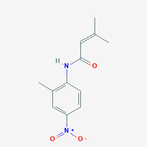 molecular formula C12H14N2O3 B5138733 3-methyl-N-(2-methyl-4-nitrophenyl)-2-butenamide 