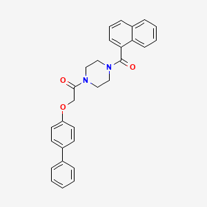 molecular formula C29H26N2O3 B5138759 1-[(4-biphenylyloxy)acetyl]-4-(1-naphthoyl)piperazine 